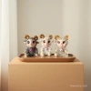 Cute gummy little sheep pendant, plush toy doll, leather face little sheep bag, hanging decoration, keychain doll details Picture